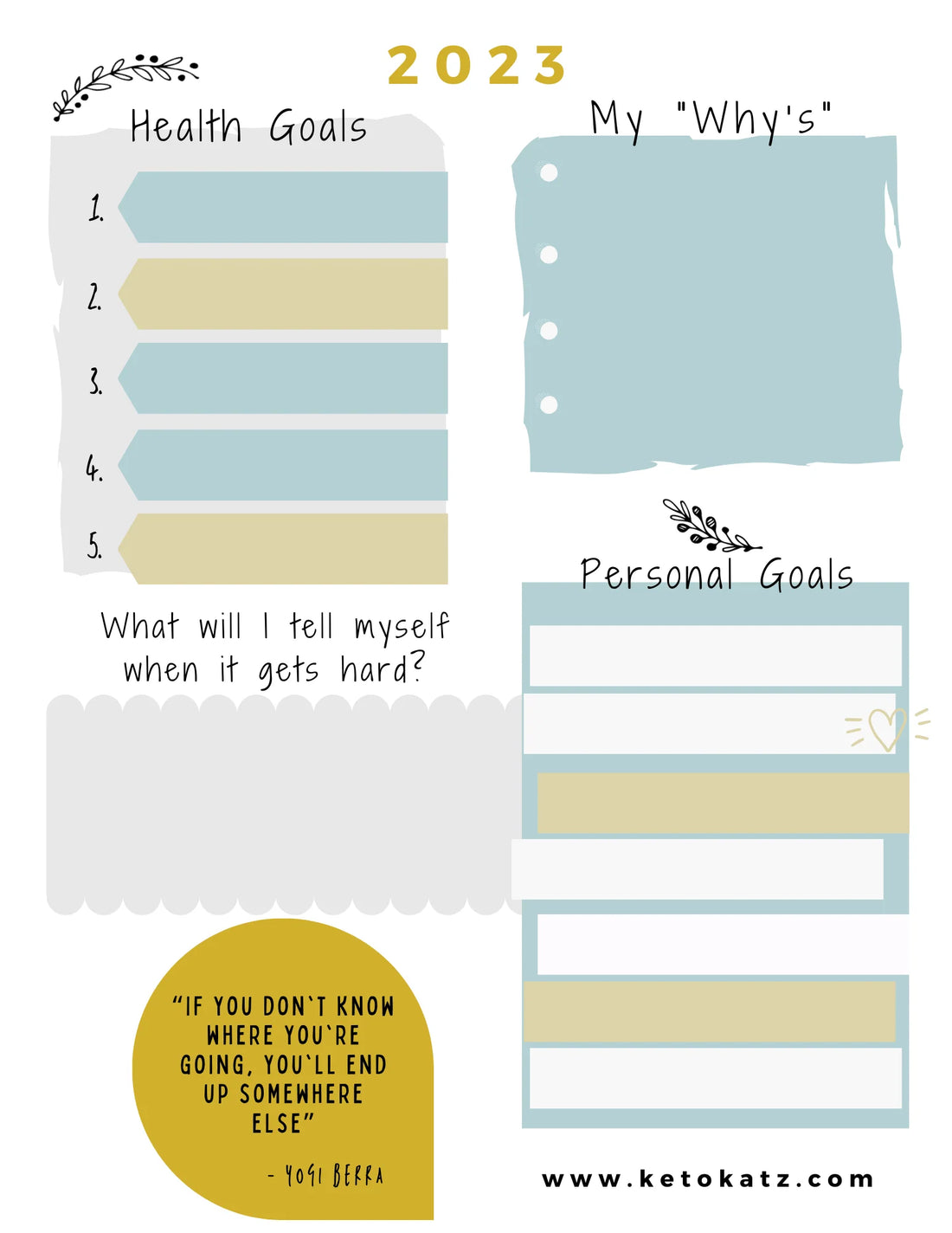 new year goals worksheet