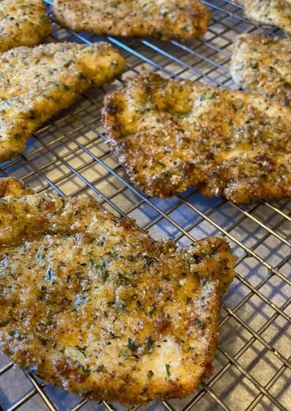 Keto Italian Breadcrumbs - breaded meat use