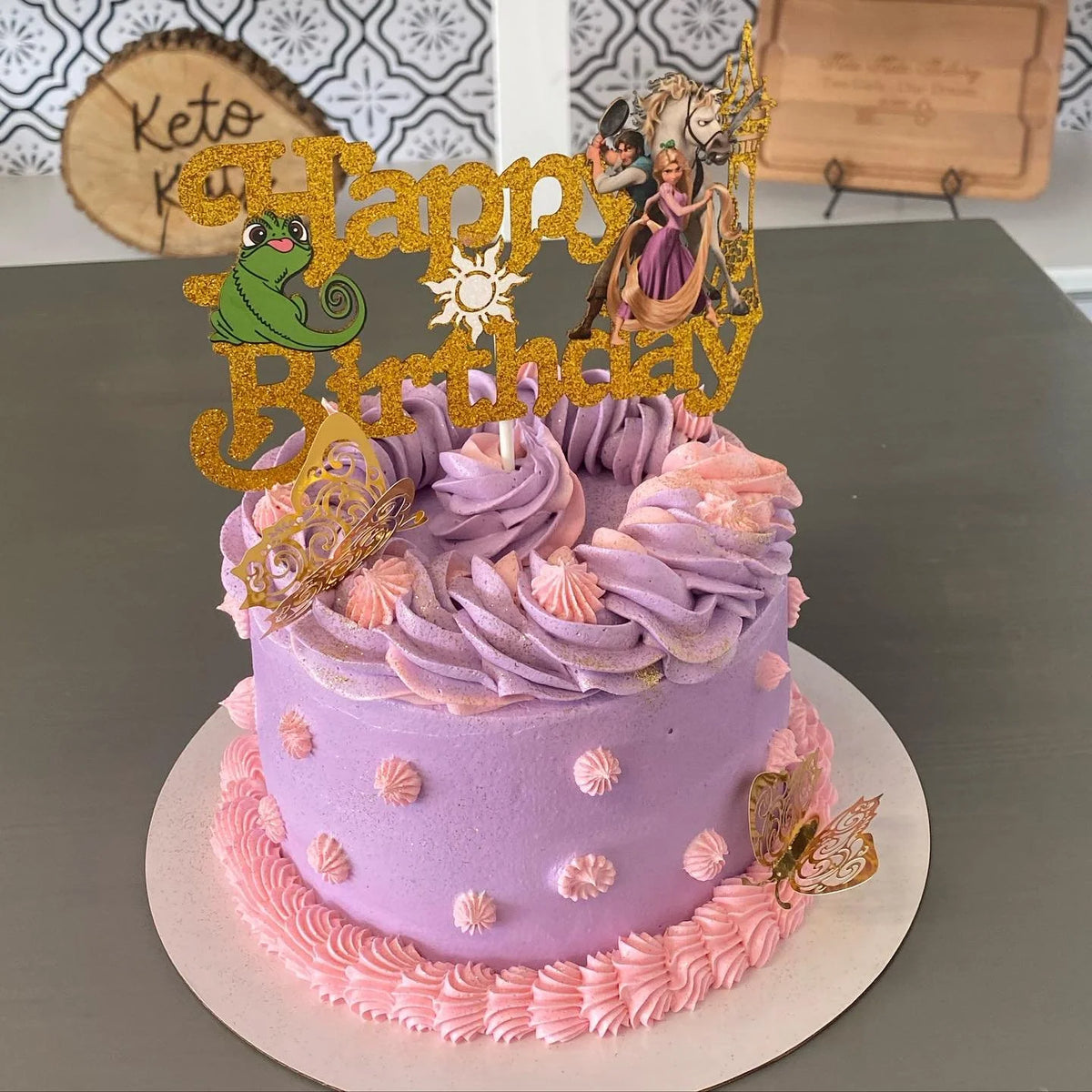6" Round Basic Keto Cake - tangled theme